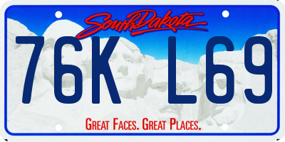 SD license plate 76KL69