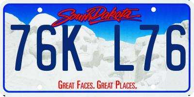 SD license plate 76KL76