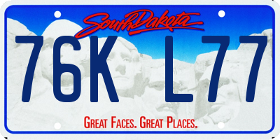 SD license plate 76KL77