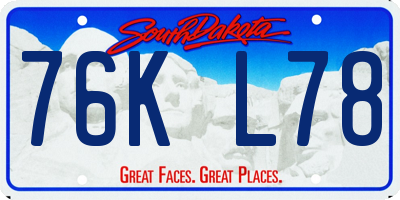 SD license plate 76KL78