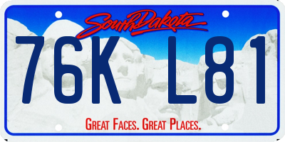 SD license plate 76KL81