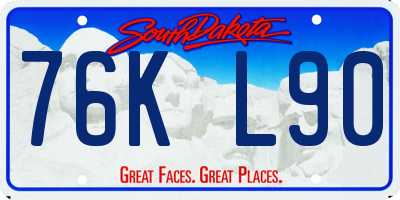 SD license plate 76KL90