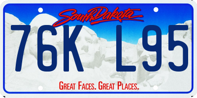 SD license plate 76KL95