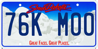 SD license plate 76KM00