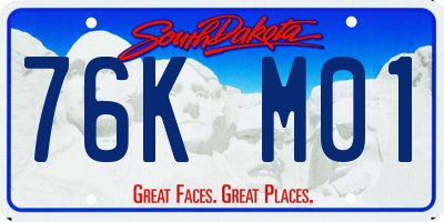 SD license plate 76KM01
