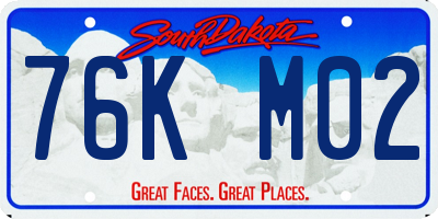 SD license plate 76KM02