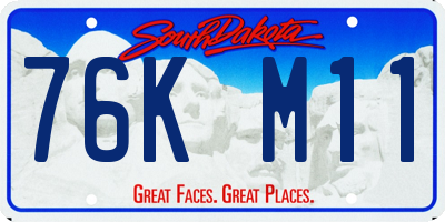 SD license plate 76KM11
