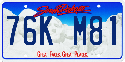 SD license plate 76KM81