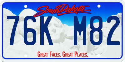 SD license plate 76KM82