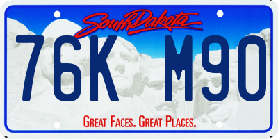 SD license plate 76KM90