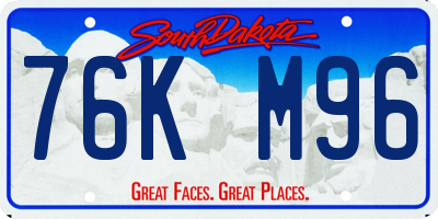 SD license plate 76KM96