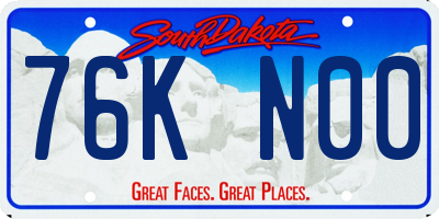 SD license plate 76KN00
