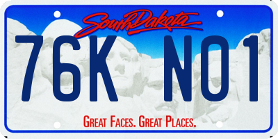 SD license plate 76KN01