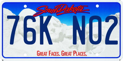 SD license plate 76KN02