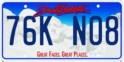 SD license plate 76KN08
