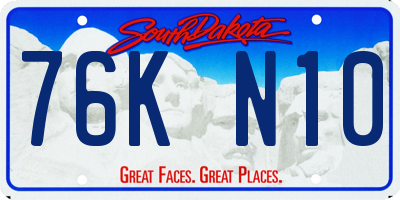 SD license plate 76KN10
