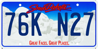 SD license plate 76KN27