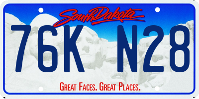 SD license plate 76KN28