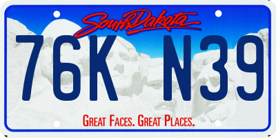 SD license plate 76KN39