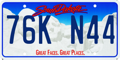 SD license plate 76KN44