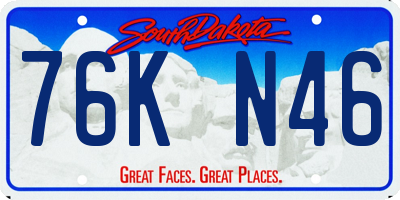 SD license plate 76KN46