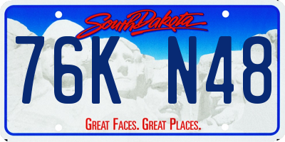 SD license plate 76KN48