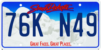 SD license plate 76KN49