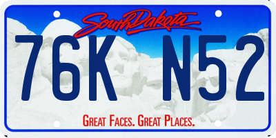 SD license plate 76KN52
