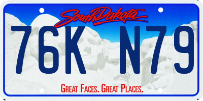 SD license plate 76KN79