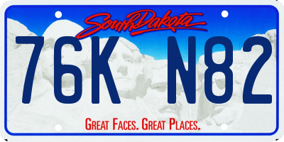 SD license plate 76KN82