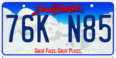 SD license plate 76KN85