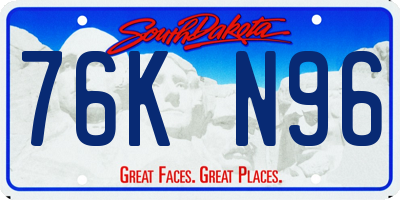 SD license plate 76KN96