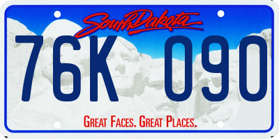 SD license plate 76KO90
