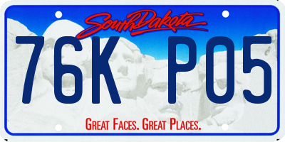 SD license plate 76KP05
