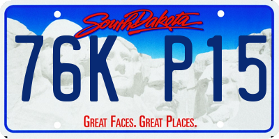 SD license plate 76KP15