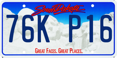 SD license plate 76KP16