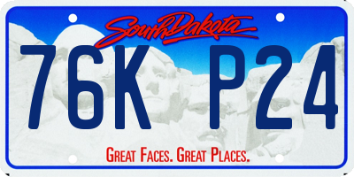 SD license plate 76KP24