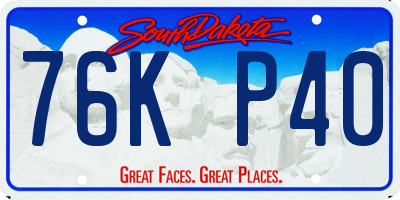 SD license plate 76KP40