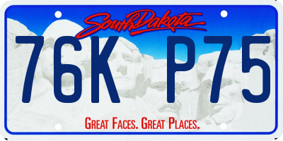 SD license plate 76KP75