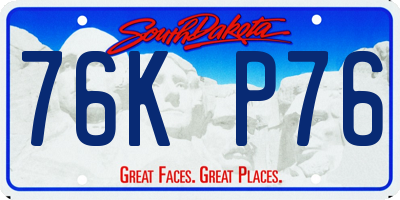 SD license plate 76KP76