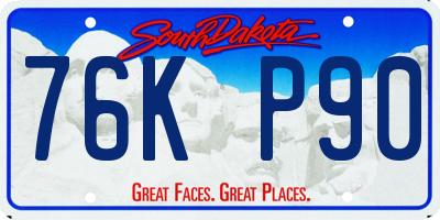 SD license plate 76KP90