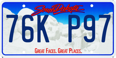 SD license plate 76KP97