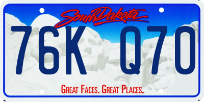 SD license plate 76KQ70