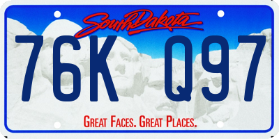SD license plate 76KQ97
