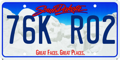 SD license plate 76KR02
