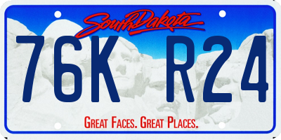 SD license plate 76KR24