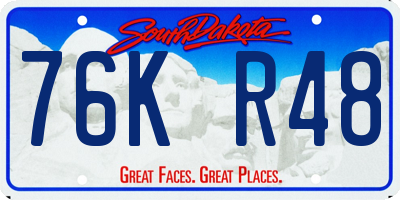 SD license plate 76KR48