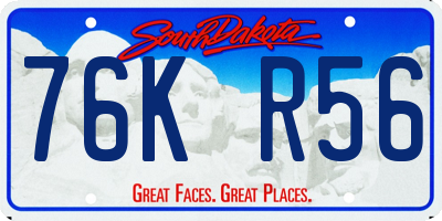 SD license plate 76KR56