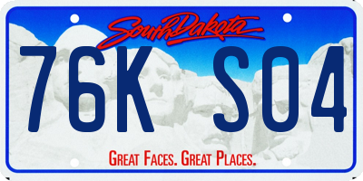 SD license plate 76KS04