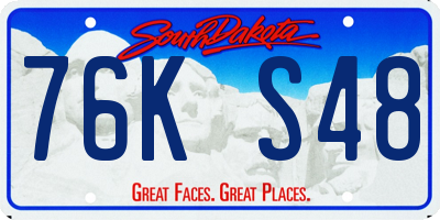 SD license plate 76KS48